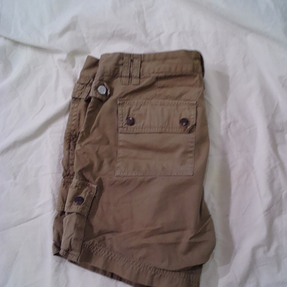 Women's Tan Cargo Shorts - Picture 3 of 5